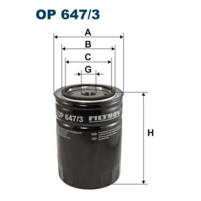 Imagen de FILTRON OP 647/3 Filtro de aceite 13/16 16 UNF enroscable