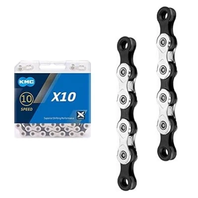 Imagen de KMC X10 Cadena de 10 Velocidades para Bicicleta, 116 Eslabones compatible con SRAM Campagnolo