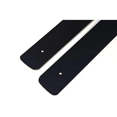 Imagen de Listón de esquina lateral para encimera cocina, color negro, 38 mm, aluminio (izquierda + derecha, con orificios tornillos)