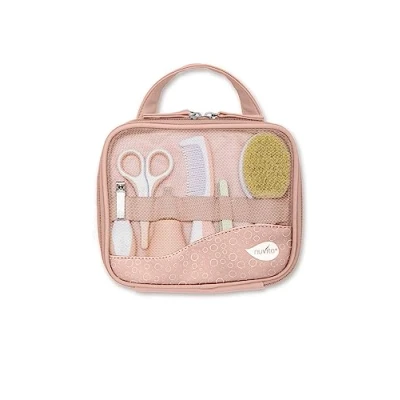Imagen de Nuvita 1146 Set Completo para el Cuidado del Bebé Neceser de Baño Belleza Bebés Tijeras Uñas y Cabello Ideal Guardería Viajes Libre BPA English Rose