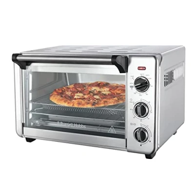 Imagen de Russell Hobbs 26680 56 Mini Horno Eléctrico de Sobremesa, Sin Aceite, 5 Funciones: Freír Hornear, a la Parrilla, Tostar y Mantener Caliente, 1500 W, Capacidad 12 L, Gris
