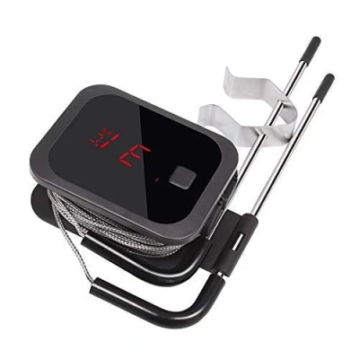 Imagen de Inkbird IBT 2X Bluetooth Termometro cocina para Barbacoa,Termometros carne, Sondas de Acero Inoxidable, Portátil, Temporizador, Pantalla LED, Función Alarma, Apto Asar Carne,Líquidos