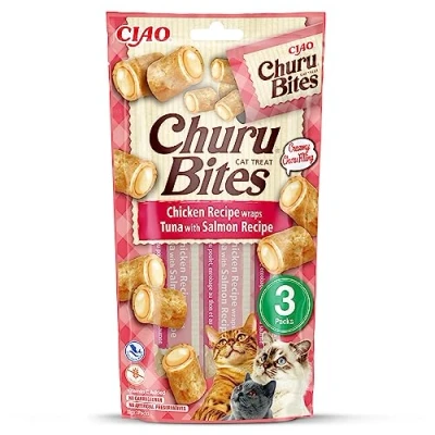 Imagen de CHURU Cat Bites Receta DE ATUN con Salmon 3X 10GR