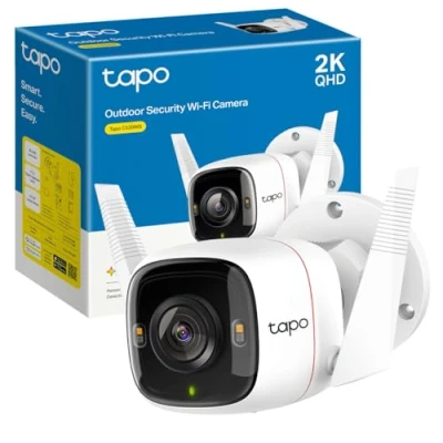Imagen de Cámara de vigilancia IP TP Link Tapo C320WS, 2K QHD, Sensor Nocturno, IP66, Control por voz, Blanco