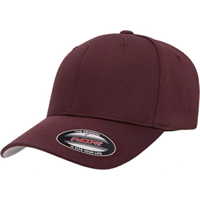 Imagen de Gorra de béisbol ajustada y deportiva para hombre Flexfit rojo Large/X Large