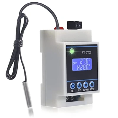 Imagen de XY DT01 Controlador digital de temperatura 40 110 C, termostato microdigital con pantalla LCD y sensor impermeable