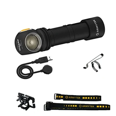 Imagen de Armytek linterna frontal Wizard C2 v4 blanco cálido 1120 lúmenes LED magnética USB recargable