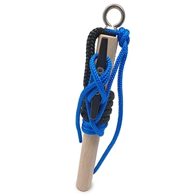 Imagen de Knoten Floh Knotungsset Kapitn XXL Nodo Aprendizaje para SBF See Barco &amp; Bomberos, dispositivo de ejercicio nudos incluye panel e instrucciones