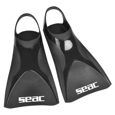 Imagen de SEAC Atom, Aletas de natación Cortas para Entrenamiento en Piscina y mar, Negro, 40/42