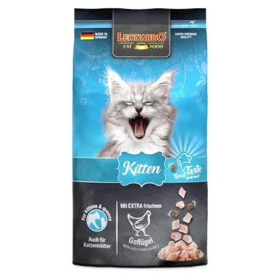 Imagen de LEONARDO Comida para gatos Kitten, 1,8 kg, sin cereales, alimento seco gatitos de hasta 1 año, pienso completo con aves frescas