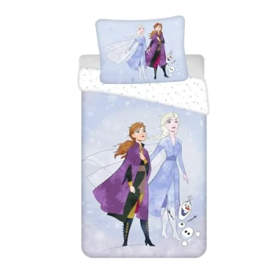 Imagen de Jerry Fabrics Disney Frozen 2 Adventure Juego de Cama para Niños, Funda Edredón 140 x 200 cm y Almohada 70 90