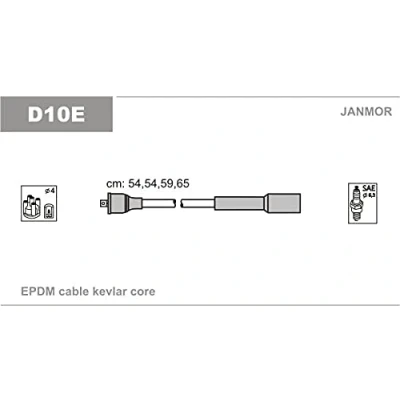 Imagen de JANMOR D10E Juego de Cables Encendido