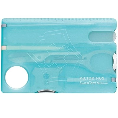 Imagen de Victorinox, Swiss Card Nailcare, Multiherramienta de Bolsillo Suiza, Formato tarjeta crédito, 13 Funciones, Destornillador 5 mm, Tijeras