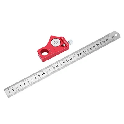 Imagen de Cx300 1 Conjunto de Combinación Cuadrada Ajustable Regla Trazado Carpintería 300Mm/11.81In Herramienta Marcado Medida Recta Portátil