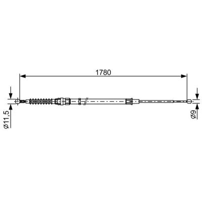 Imagen de BOSCH 1 987 482 458 Cable de Freno Mano 1780