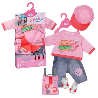 Imagen de BABY born Snack Shop Outfit, Conjunto de dependienta con Gorra, Zapatos y Mochila para muñecas 43 cm, 835944 Zapf Creation