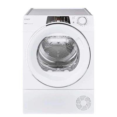 Imagen de Candy RapidÓ ROE H8A2TCEX S, Secadora Condensación, 8KG, Bomba Calor, Pantalla Smart Text, WiFi, App hOn, Ciclos Rápidos, Cajón Condensación 5L, Antiarrugas, Inicio 24H, Clase A++, Blanca y Cromada