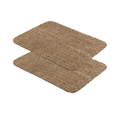 Imagen de ASTRA Felpudo Anti Suciedad Lavable Set de 2 40x60 cm Beige 100% algodón Entra SAUGSTARK Antideslizante fácil Limpiar