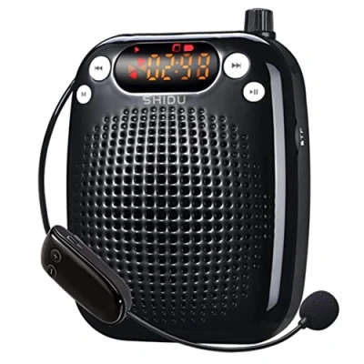 Imagen de Amplificador de Voz Inalámbrico 10W, Personal SHIDU, Altavoz PA Recargable con UHF Auriculares inalámbricos micrófono para Maestros, Canto, guías turísticos, Aula, Aire Libre
