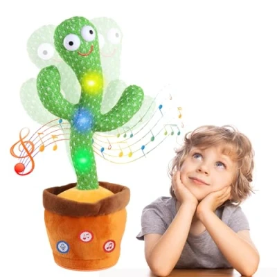 Imagen de Cactus Bailarin Control del Volumen Juguete Bebe Parlanchin Que Baila Y Repite Lo Dices Funny Dancing Talking Bailando Peluche Adecuado para Niño Niña Bebé Juguetes NavideñOs De Cumpleaños
