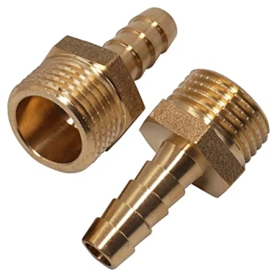 Imagen de SKIR&#039;CO (2 Piezas) Rosca Macho de latón 1/2 Pulgadas x 10 mm, Adaptador púas Manguera, Conector Cola BSP