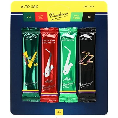 Imagen de VANDOREN SRMIXA2 Boquillas para saxofón, Alto Jazz, incluye 1 de cada: ZZ, V16, Java y rojo fuerza 2