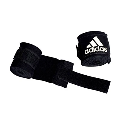 Imagen de adidas Vendas de Boxeo, Sigue Las Nuevas Reglas la AIBA, Todo el año, Unisex, Color Negro Negro, tamaño 5.7 x 4.5 m