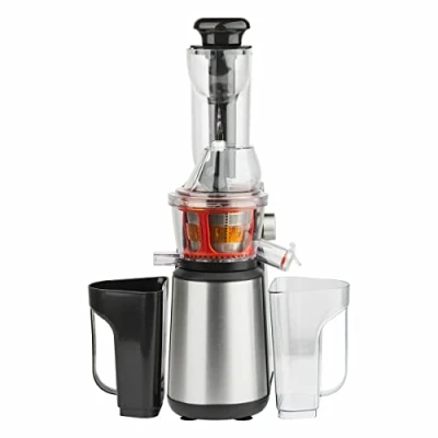 Imagen de H.Koenig GSX22 Extractor Vertical de Frutas y Verduras Vitaminado + Exprimidor sin BPA 82 mm boca ancha 3 coladores para zumos finos o espesos sorbetes Soft Juice 60 revoluciones, 400 W