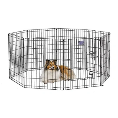 Imagen de MidWest Homes for Pets modelo 550 30 Parque o corralito para perros sin puerta, 60,96 x 76,2 cm, con revestimiento en negro