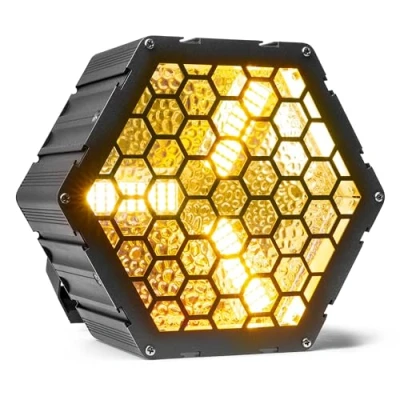 Imagen de BeamZ RB90 Cegadora Retro 3 x 30 W LED Efecto Foco DMX, en 1 Luz de Escenario DJ Sistema Iluminación Fiesta, Blinder, Blanco Cálido, 72x RGB SMD LED, Estroboscópico, Discoteca