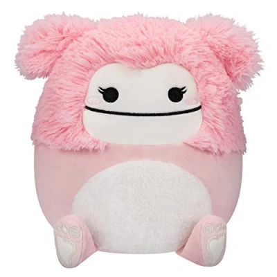Imagen de Squishmallows Pie grande rosa Brina de 8 pulgadas con vientre mullido, peluche oficial Kelly pequeño ultrasuave