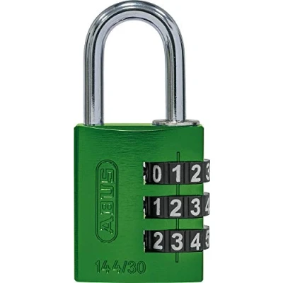 Imagen de ABUS Candado de combinación con números grandes, color verde, 30 mm
