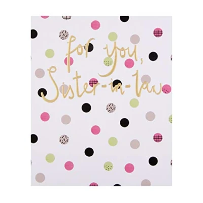 Imagen de Tarjeta de cumpleaños para cuñada Hallmark Studio, diseño texto en relieve