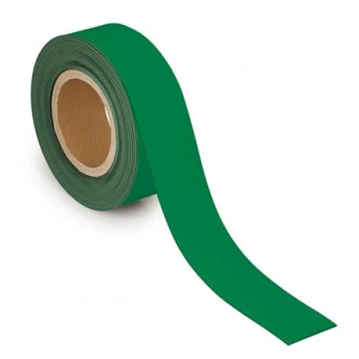 Imagen de MAUL cinta de identificación 50 mm x 1 mm, rotulable con parte trasera magnética, versátil para oficina, taller, almacén y cocina, se puede cortar individualmente, 10 m longitud, color