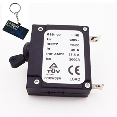 Imagen de STONEDER Disyuntor de circuito BSB1 30 en generador para amperios viaje 37,5 A, 2000 50 60 Hertz, 230 V