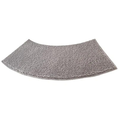 Imagen de YZBBSH alfombrilla de ducha curvada, antideslizante, para exterior, alfombra baño esquina, curva y caravana (gris)