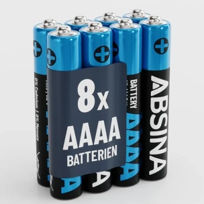 Imagen de ABSINA 8X Pilas AAAA para lápiz Digital, Surface Pen, Stylus de Tablet y Mucho más Pila 1,5V Alcalina Lapiz LR61 E96 alcalinas, Surface, Battery