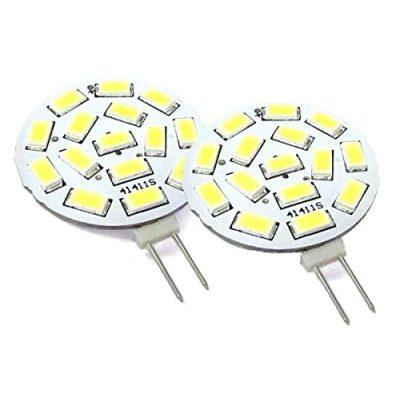 Imagen de LEDLUX G4 Bombillas LED Enchufe doble DC AC 12V 24V 3.5W 350 Lumen 15 SMD 5630 10V 30V (2 piezas, Blanco Frio 6000K)