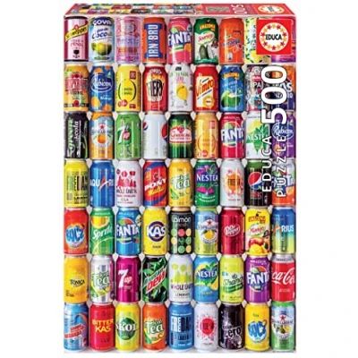 Imagen de Educa Puzzle de 500 Piezas para Adultos Lata sobre Lata. Incluye Pegamento Fix Puzzle. A Partir 11 años (18447)