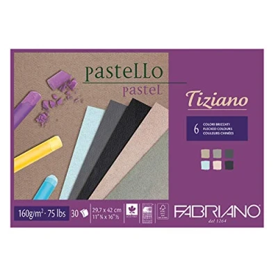 Imagen de Unbekannt Fabriano 46229742 Pastel Papel Bloques, algodón, Multicolor, 21 x 29,7 0,5 cm
