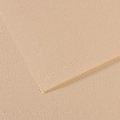 Imagen de Canson Mi Teintes Papel de Color Pulpa Teñida, 160 g/m2, Beige (Eggshell 112), 21x29,12, Pack 25