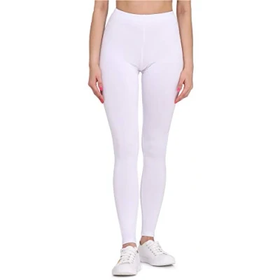 Imagen de Bellivalini Leggins Mallas Deportivas Largas en Viscosa Mujer BLV50 147 (Blanco, M)