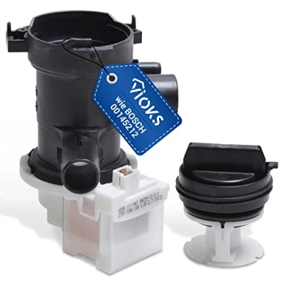 Imagen de VIOKS bomba de desagüe repuesto para Bosch 00145212 &amp; Copreci KEBS drenaje 30 W con cabezal colador lavadora Siemens iQ100 iQ300 iQ500 Avantixx clase extra