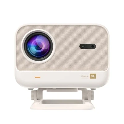 Imagen de Yaber Proyector portátil L2 Plus 4K para exteriores con WiFi 6 y Bluetooth, enfoque automático sin costuras, sistema Android integrado ángulo ajustable iPhone/TV Stick/HDMI/USB/Laptop/PS5