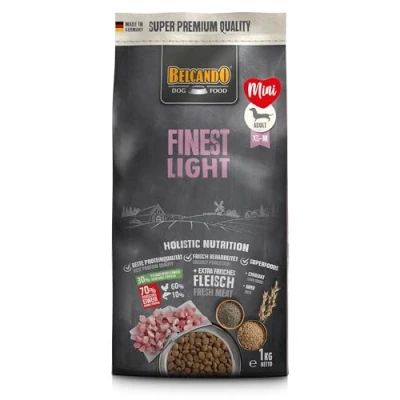 Imagen de Belcando Finest Light [1 kg] Alimento para Perros Comida Seca pequeños y con sobrepeso Completo a Partir de 1 año Edad
