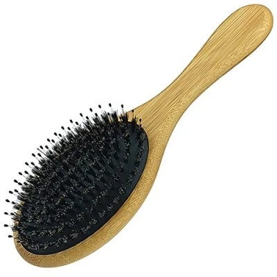 Imagen de 1 Pieza Cepillo de Pelo,Cepillo pelo cerdas jabali,Peine jabali,Cepillo naturales,Cepillo profesional,Cepillo jabali,Cepillos pelo,para desenredar el
