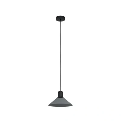 Imagen de Eglo lámpara colgante Abreosa, de 1 llama, metal en negro, gris, mesa comedor, salón E27