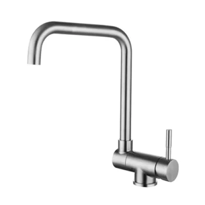 Imagen de Grifo de Cocina Abatible Acero Inoxidable Cepillado para Fregadero
