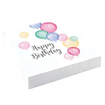 Imagen de Amscan 9903711 Happy Birthday Servilletas (20 unidades), color pastel , color/modelo surtido