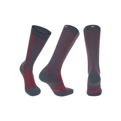 Imagen de DANISH ENDURANCE 1 Pack Calcetines de Compresión Mujer y Hombre, Deporte, Running, Recuperación Gris/Rojo 43 47